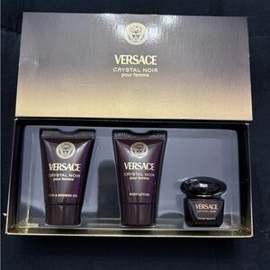Versace Crystal Noir Pour Femme Set in Black and Gold